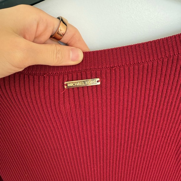 Michael Kors Ribbed Red Sweater with Bell Sleeves – Size S - Picture 4 of 5